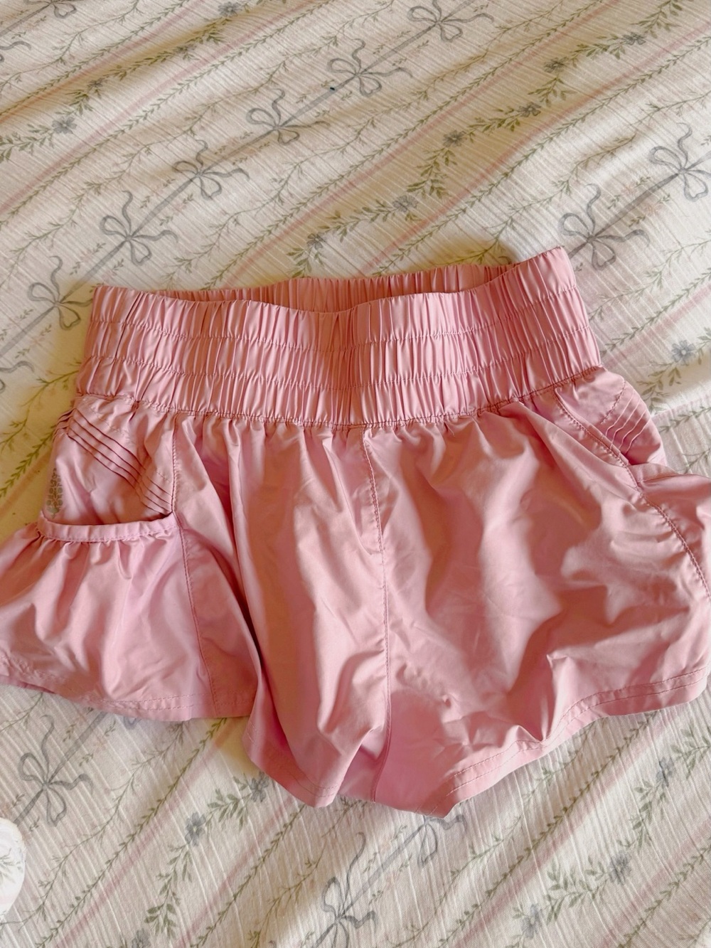 Free People Soft Pink Athletic Drawstring Shorts